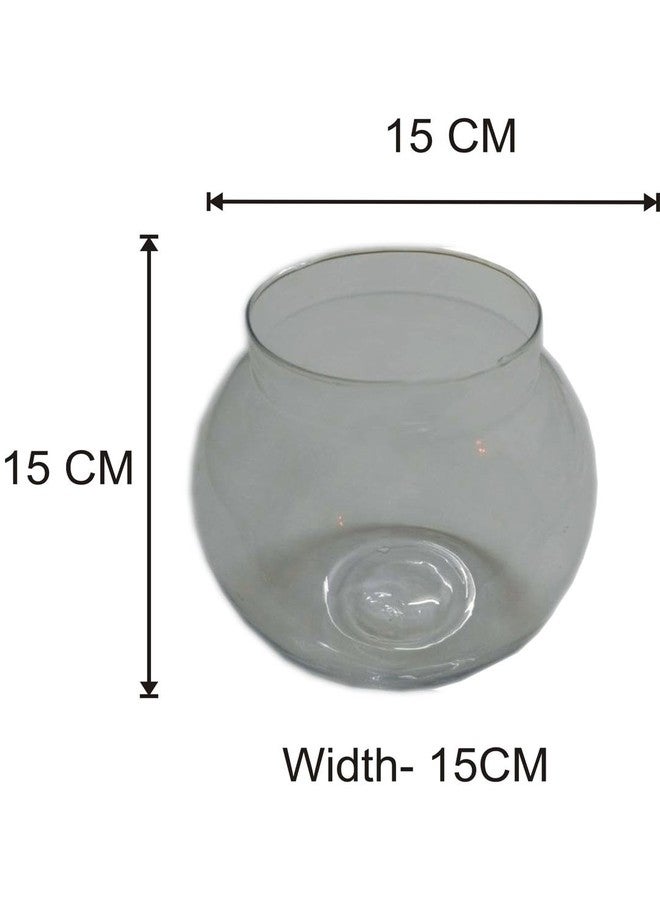 Afast Clear & Transparent Round Glass Fish Pot for Joom View of 6 Inch Table Top-Fb09 - Image 3